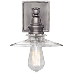 Sconces Single Glass by Visual Comfort Signature ( 268 | CHD 2473AN-CG Covington ) 
