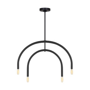 Mid. Chandeliers Candle by Visual Comfort Studio ( 454 | DJC1104MBK Hadden ) 