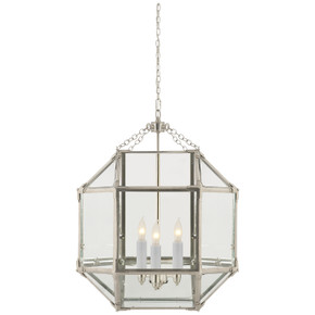 Foyer/Hall Lanterns Glass w/Frame by Visual Comfort Signature ( 268 | SK 5009PN-CG Morris ) 