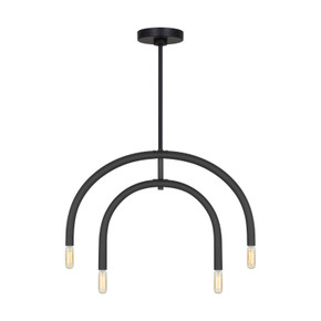 Mid. Chandeliers Candle by Visual Comfort Studio ( 454 | DJC1114MBK Hadden ) 