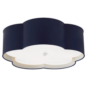 Flush Mounts Drum Shade by Visual Comfort Signature ( 268 | KS 4118NVY/WHT-FA Bryce ) 