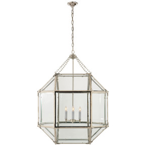 Foyer/Hall Lanterns Glass w/Frame by Visual Comfort Signature ( 268 | SK 5010PN-CG Morris ) 