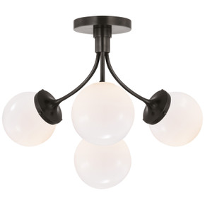 Semi-Flush Mts. Glass Down by Visual Comfort Signature ( 268 | KS 4407BZ-WG Prescott ) 