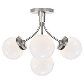 Semi-Flush Mts. Glass Down by Visual Comfort Signature ( 268 | KS 4407PN-WG Prescott ) 