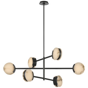Large Chandeliers Geometric/Linear by Visual Comfort Signature ( 268 | KW 5607BZ-ALB Melange ) 