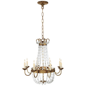 Mid. Chandeliers Empire/Basket by Visual Comfort Signature ( 268 | CHC 1426AB-SG Paris Flea Market ) 
