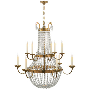 Large Chandeliers Candle by Visual Comfort Signature ( 268 | CHC 1508AB-SG Paris Flea Market ) 
