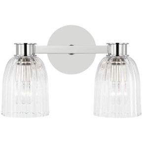 Bathroom Fixtures Two Lights by Visual Comfort Signature ( 268 | ARN 2502PN-CG Asalea ) 
