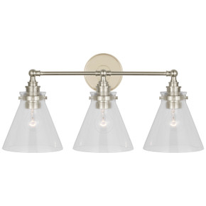 Bathroom Fixtures Three Lights by Visual Comfort Signature ( 268 | CHD 2529PN-CG Parkington ) 