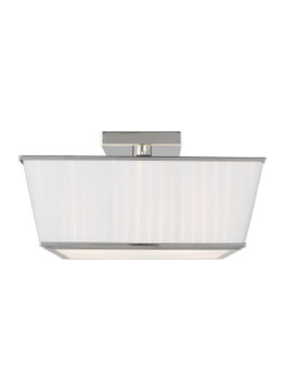Flush Mounts Drum Shade by Visual Comfort Studio ( 454 | LF1044PN Esther ) 