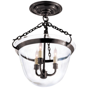 Semi-Flush Mts. Bowl Style by Visual Comfort Signature ( 268 | CHC 2109BZ Country Bell Jar ) 