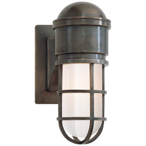Sconces Single Glass by Visual Comfort Signature ( 268 | SL 2000BZ-WG Marine2 ) 