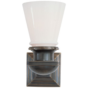 Sconces Single Glass by Visual Comfort Signature ( 268 | SL 2151BZ-WG NY Subway ) 
