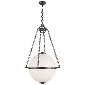 Foyer/Hall Lanterns Glass w/Frame by Visual Comfort Signature ( 268 | CHC 2135BZ-WG Modern Globe ) 