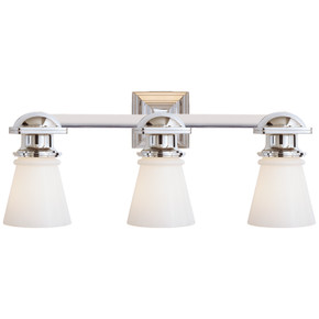 Bathroom Fixtures Three Lights by Visual Comfort Signature ( 268 | SL 2153CH-WG NY Subway ) 