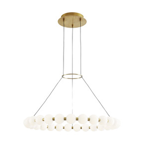 Mid. Chandeliers Glass Down by Visual Comfort Modern ( 182 | 700OBT30NB-LED927 Orbet ) 