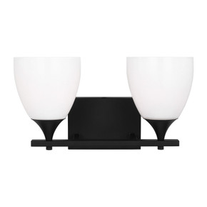 Bathroom Fixtures Two Lights by Visual Comfort Studio ( 454 | DJV1022MBK Toffino ) 