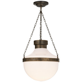 Foyer/Hall Lanterns Glass w/Frame by Visual Comfort Signature ( 268 | MS 5030ABV-WG Modern Schoolhouse ) 