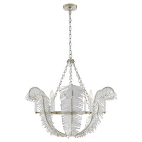 Mid. Chandeliers Glass Up by Visual Comfort Signature ( 268 | NW 5051BSL Calais ) 