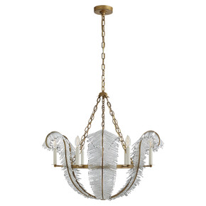 Mid. Chandeliers Glass Up by Visual Comfort Signature ( 268 | NW 5051GI Calais ) 