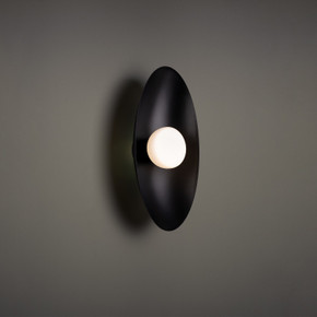 Sconces Single Glass by W.A.C. Lighting ( 34 | WS-53318-30-BK Glamour ) 