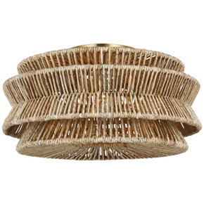Semi-Flush Mts. Drum Shade by Visual Comfort Signature ( 268 | CHC 4016AB/NAB Antigua ) 