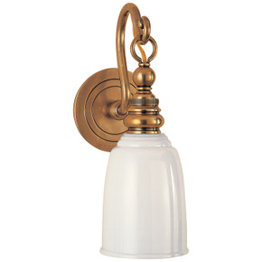 Sconces Single Glass by Visual Comfort Signature ( 268 | SL 2934HAB-WG Boston ) 