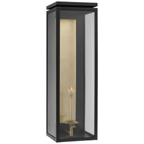 Exterior Wall Mt./Flush by Visual Comfort Signature ( 268 | CHO 2552BLK-CG Fresno Gas ) 