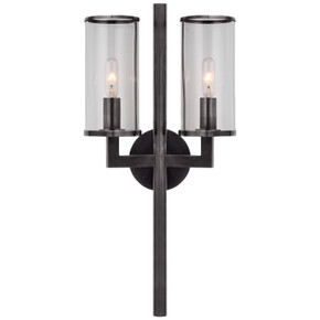 Sconces Double Glass by Visual Comfort Signature ( 268 | KW 2201BZ-CG Liaison ) 
