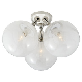 Semi-Flush Mts. Glass Down by Visual Comfort Signature ( 268 | ARN 4401PN-WG Cristol ) 