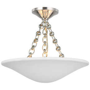 Semi-Flush Mts. Bowl Style by Visual Comfort Signature ( 268 | ARN 4425PN-PW Mollino ) 