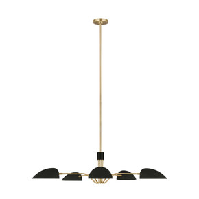 Large Chandeliers Metal Shade by Visual Comfort Studio ( 454 | EC1025MBK Jane ) 