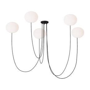 Mid. Chandeliers Glass Up by Visual Comfort Modern ( 182 | PBCH36427OPB Helium ) 