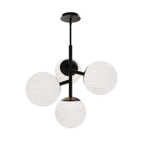 Mid. Chandeliers Glass Down by W.A.C. Lighting ( 34 | PD-23527-30-BK Quatrro ) 