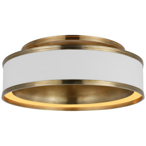 Flush Mounts Drum Shade by Visual Comfort Signature ( 268 | CHC 4612WHT/AB Connery ) 