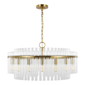 Mid. Chandeliers Glass Down by Visual Comfort Studio ( 454 | CC12916BBS Beckett ) 