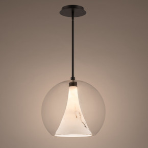 Pendants Glass Down by W.A.C. Lighting ( 34 | PD-25314-BK Chantilly ) 