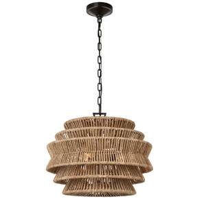 Mid. Chandeliers Drum Shade by Visual Comfort Signature ( 268 | CHC 5015BZ/NAB Antigua ) 