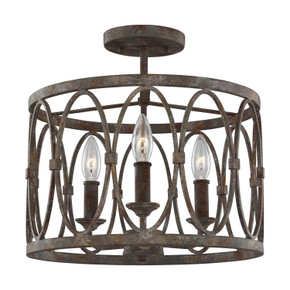 Semi-Flush Mts. Cage by Visual Comfort Studio ( 454 | SF346DA Patrice ) 