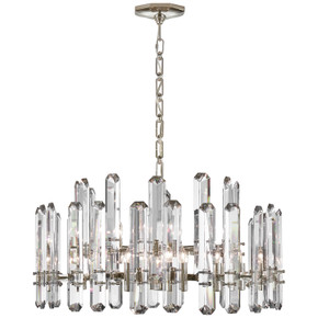Mid. Chandeliers Glass Up by Visual Comfort Signature ( 268 | ARN 5125PN-CG Bonnington ) 