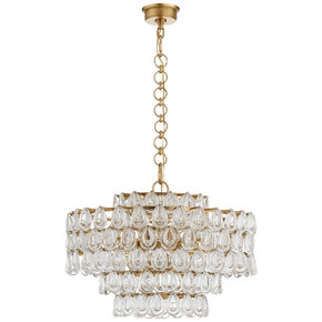 Mid. Chandeliers Glass Down by Visual Comfort Signature ( 268 | ARN 5173G-CG Liscia ) 