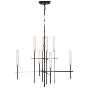 Mid. Chandeliers Glass Up by Visual Comfort Signature ( 268 | IKF 5110BZ-FG Fay ) 