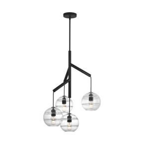 Mid. Chandeliers Glass Down by Visual Comfort Modern ( 182 | 700SDNMPR1CB-LED927 Sedona ) 