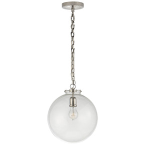 Mini Pendants Glass Down by Visual Comfort Signature ( 268 | TOB 5226PN/G4-CG Katie Globe ) 