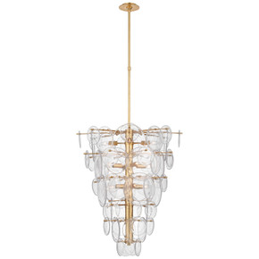 Mid. Chandeliers Glass Down by Visual Comfort Signature ( 268 | ARN 5452G-CSG Loire ) 