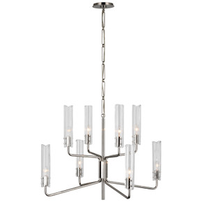Mid. Chandeliers Glass Up by Visual Comfort Signature ( 268 | ARN 5483PN-CG Casoria ) 