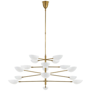 Large Chandeliers Metal Shade by Visual Comfort Signature ( 268 | ARN 5503HAB-WHT Graphic ) 