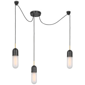Mini Pendants 3 Light Cluster by Visual Comfort Signature ( 268 | TOB 5645BZ/HAB-FG-3 Junio ) 