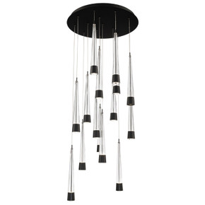 Pendants Multi-port/Cascade by W.A.C. Lighting ( 34 | PD-59415R-BK Quill ) 