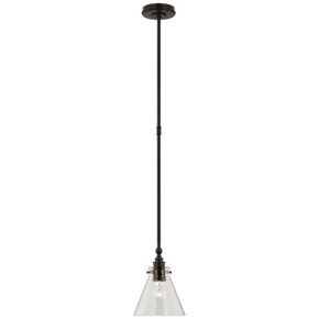 Mini Pendants Glass Down by Visual Comfort Signature ( 268 | CHC 5525BZ-CG Parkington ) 